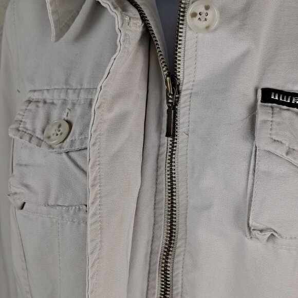 UWR Size Large Khaki Full Zip Utility Jacket Pockets Unlined EUC - Picture 5 of 15